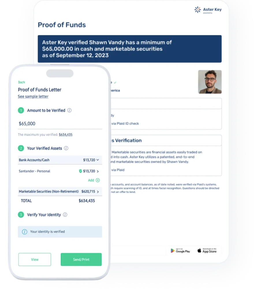 Real estate agent showing home to potential buyers with secure proof of funds verification